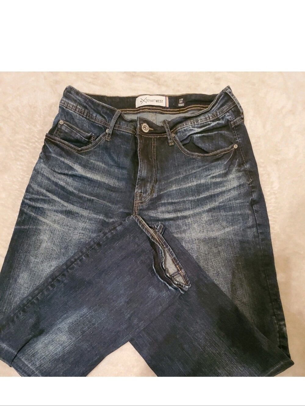 Depart West Men’s Slim Indigo Washed Jeans